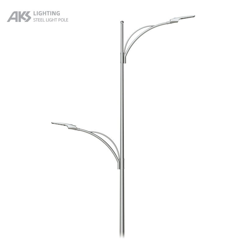 13m double arm street light