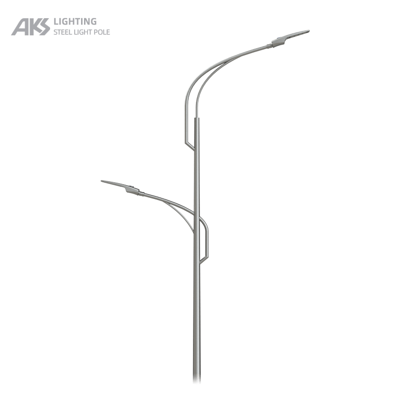 14m double arm street light
